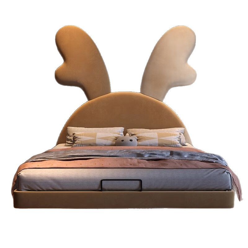 Cama infantil minimalista italiana para niños y niñas cama princesa lujosa y moderna. Cama de cuchilla. Cama infantil de madera de arroz
