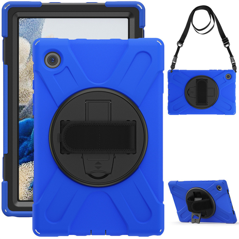 For Samsung Tab A8 10.5 Pirate King silicone anti-fall flat cover X205/X200 rotating PC bracket shell