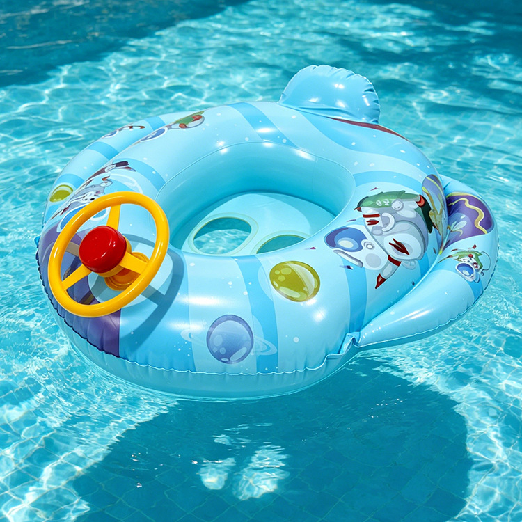 Anillo de natación infláble para niños pequeños barcos de agua para bebés embarcaciones de agua engrosado PVC asiento de niños PVC ecológico image 22