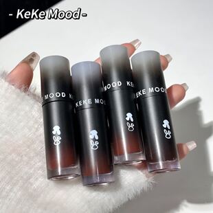 KeKeMood Reverse Macaron Lip Mud Lip Glaze Matte Fog Velvet White Lip Gloss Student Cheap Lipstick