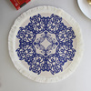 Blue and white China Wind Cushion Guo Chao Cotton Weaving Cushion Pad New Chinese Household Shooting props yellow hemp pads