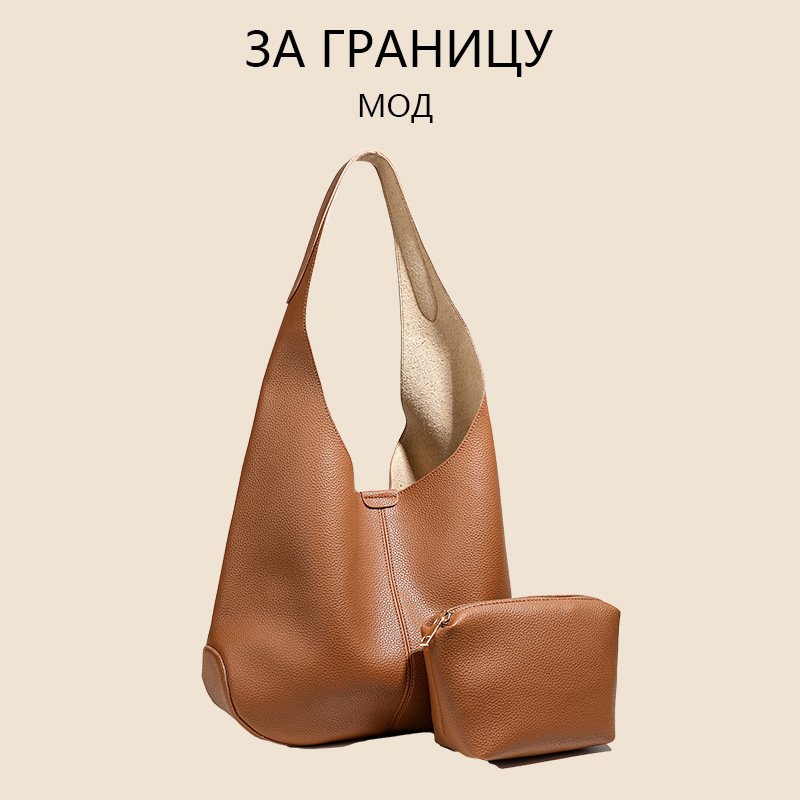 2026 New Korean Fashion Bucket Bag, Large Capacity, High-End Tote Bag, Versatile for Commuting, Single Shoulder Underarm Women's Bag