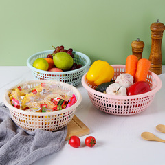 Circular rice sieve household thick fruit and vegetable basket storage drain basket kitchen multi-functional filter vegetable basket