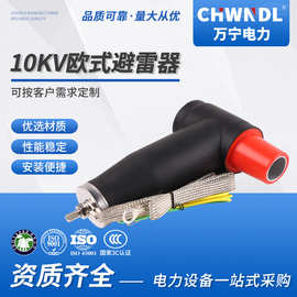 供应欧式后接避雷器10KV电缆接头拔插头高压美式T型分支箱避雷器