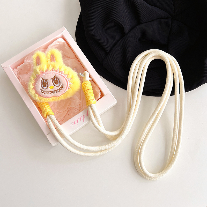 _0009_(背夹)毛绒拉布布-编织绳-黄色