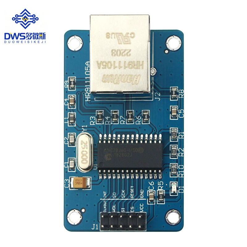 Модуль сети Ethernet через SPI ENC28J60 интерфейс, код 51/AVR/ARM/PIC