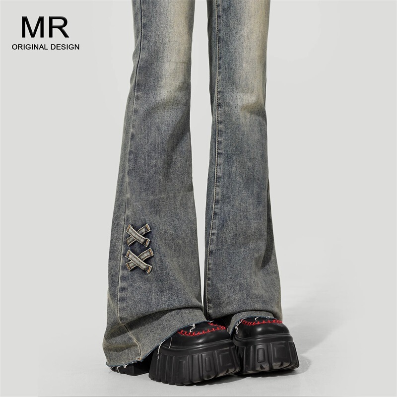 Vintage High-Waisted Flared Jeans for Women 2025 Summer Thin New Slim Fit Petite Popular Bootcut Pants