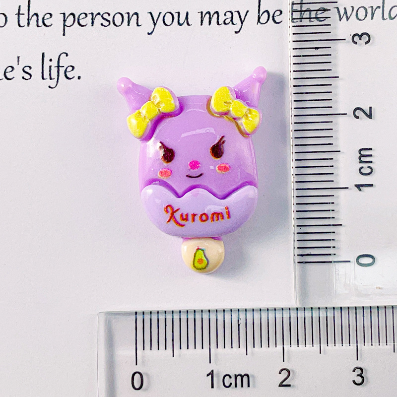 Brillante sanliou paleta de resina accesorios DIY crema pegamento horquilla accesorios para el cabello material al por mayor animal lindo helado