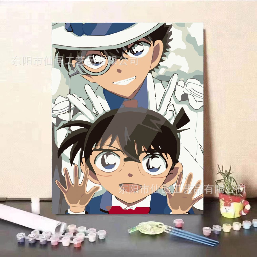 Guardia dulce serie de animación de pintura al óleo digital DIY moderna minimalista para niños fábricas de pintura al óleo de relleno al por mayor