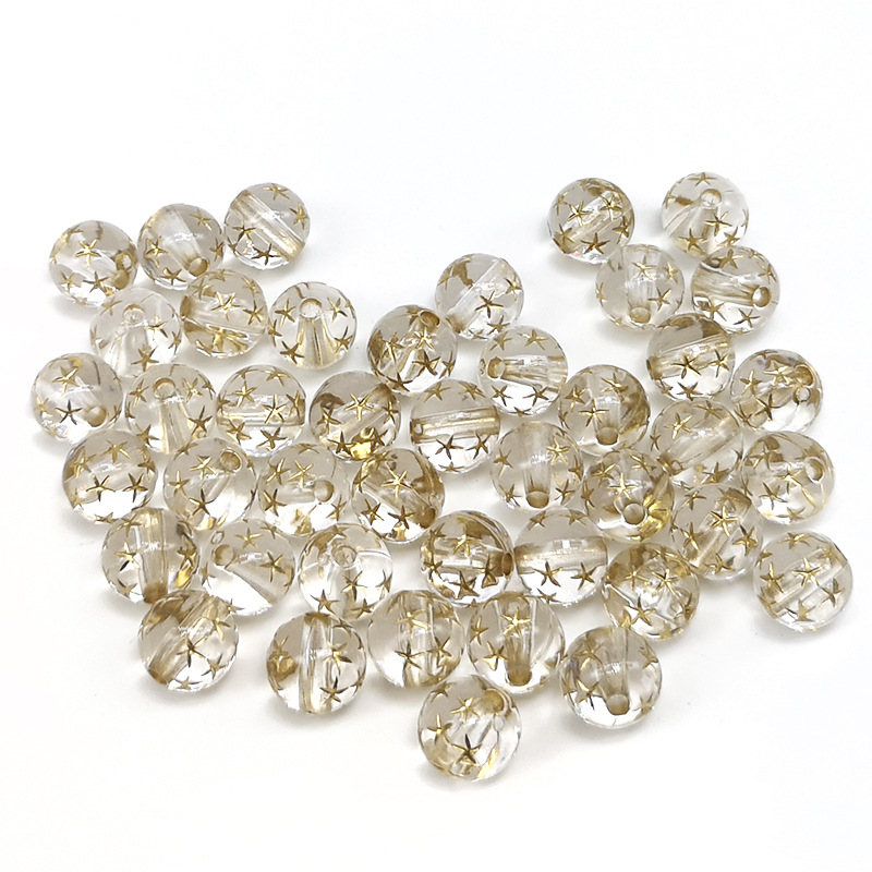 19g Weight Beads Jewelry Making Type DIY Jewelry Accessories Classification 50 Quantity Acrylic Material Star Pattern Enamel Design Simple Style Style 50 Arylic Star DIY Jewelry Accessories Beads 6