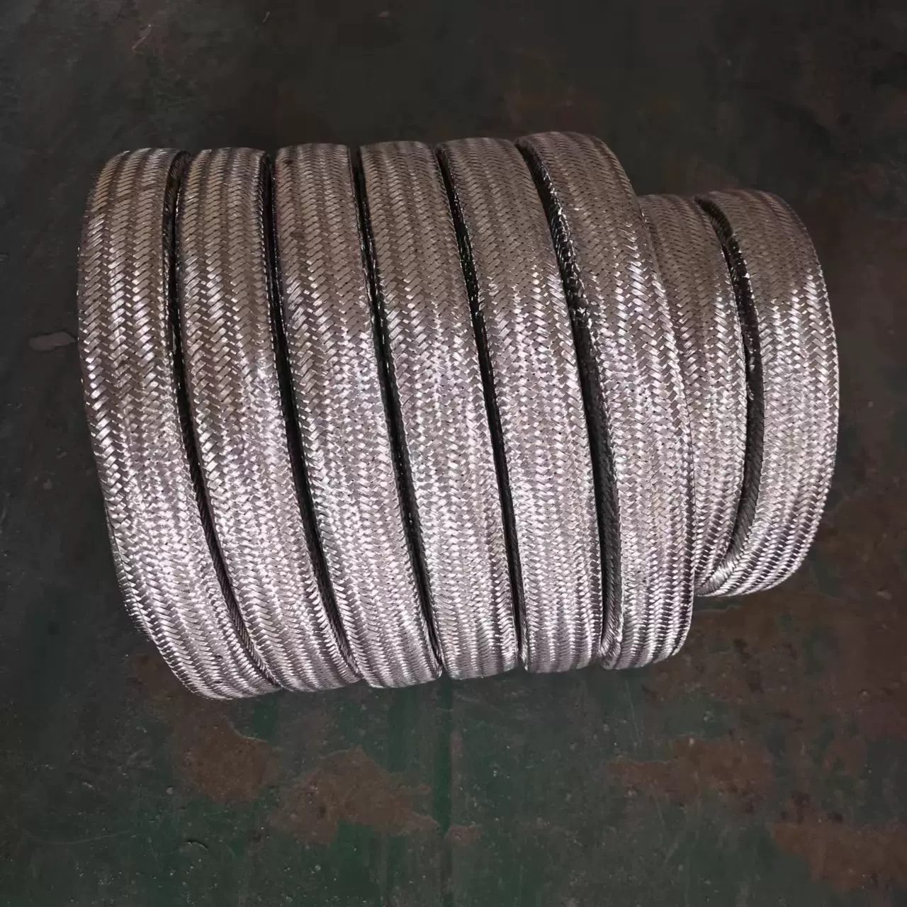 金属石墨盘根 304不锈钢金属编织石墨盘根 油浸石墨盘根