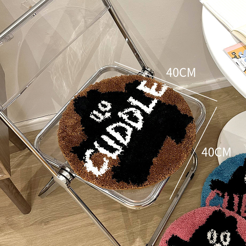 シートクッション厚い植毛クッションアメリカンタフテッドソファクーラークルスター模造カシミヤクッション家庭用滑り止め椅子クッション|undefined