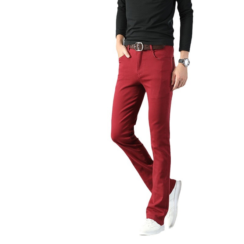 Amazon AliExpress temu tiktok pantalones casuales de mezclilla micro acampanados para hombre pantalones rectos de mezclilla para hombre