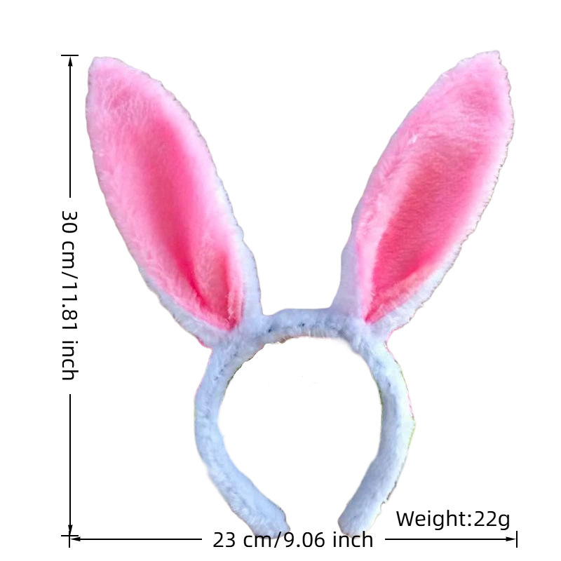 Transfronterizo luminoso conejo oreja banda de cabello adorable peluche banda de cabello oreja banda de cabello accesorios de vestir de fiesta de Pascua