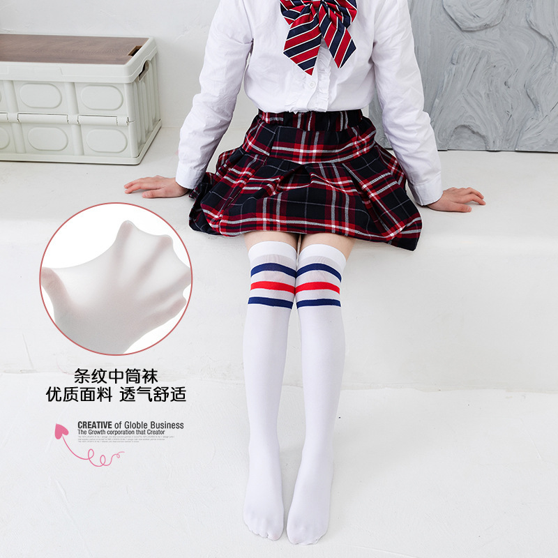 Mid-calf socks wholesale men's and women's same preppy style jk calf socks sports uniform accessories knee-length thin bottoming socks Mid-calf socks wholesale men's and women's same preppy style jk calf socks sports uniform accessories knee-length thin bottoming socks