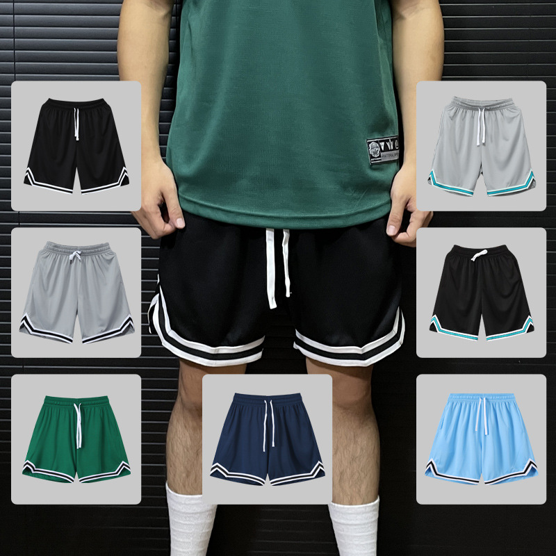 Men's Athletic Shorts, Summer Thin Loose Basketball Shorts, Trendy Quick-Dry Fitness Breathable Casual Mid-Length Shorts