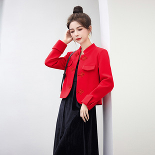 Woolen coat women's short autumn and winter new women's clothing Korean slim fit woolen coat WA6608