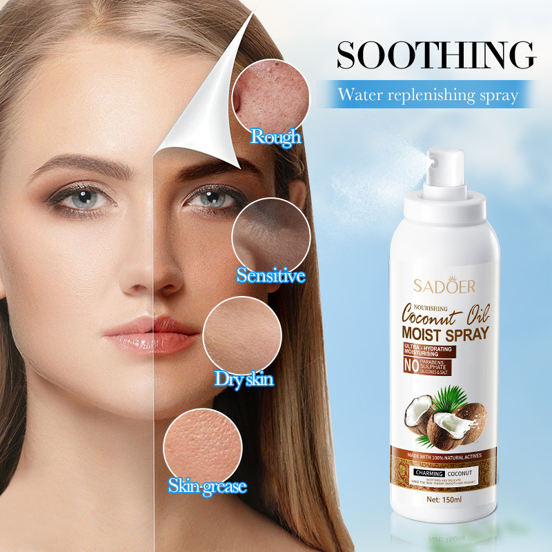 Spray tonico idratante all'olio di cocco SADOER Full English_voghion.com