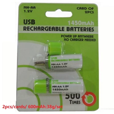 Large Capacity Rechargeable Battery 1.2V Household – Hibrid akkumulyator batareyaları - no5-600mah2-tablets