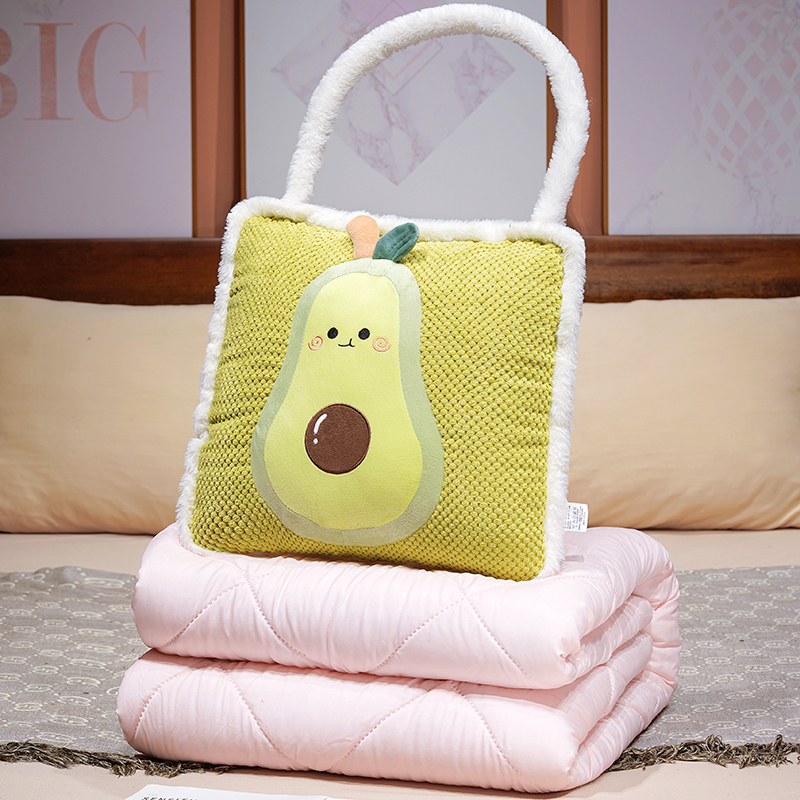 Cartoon Fruit Pillow colcha otoño invierno verano peluche caliente oficina de gran capacidad siesta cojín multipropósito colcha de aire acondicionado