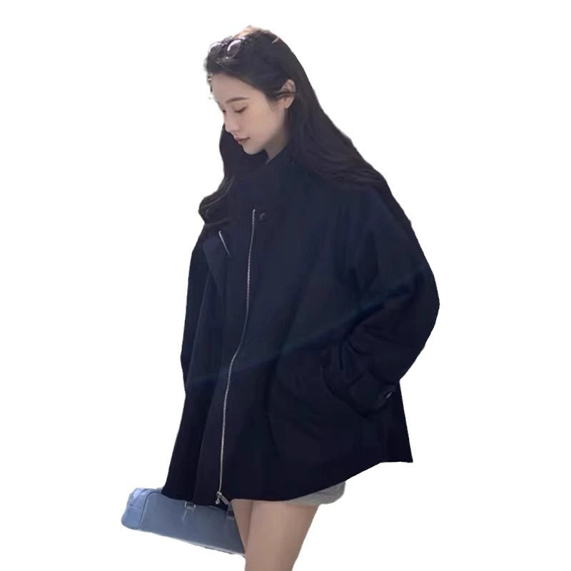 Женское пальто-тренч, ретро корейско-британский oversize с длинными рукавами, осенний повседневный стиль