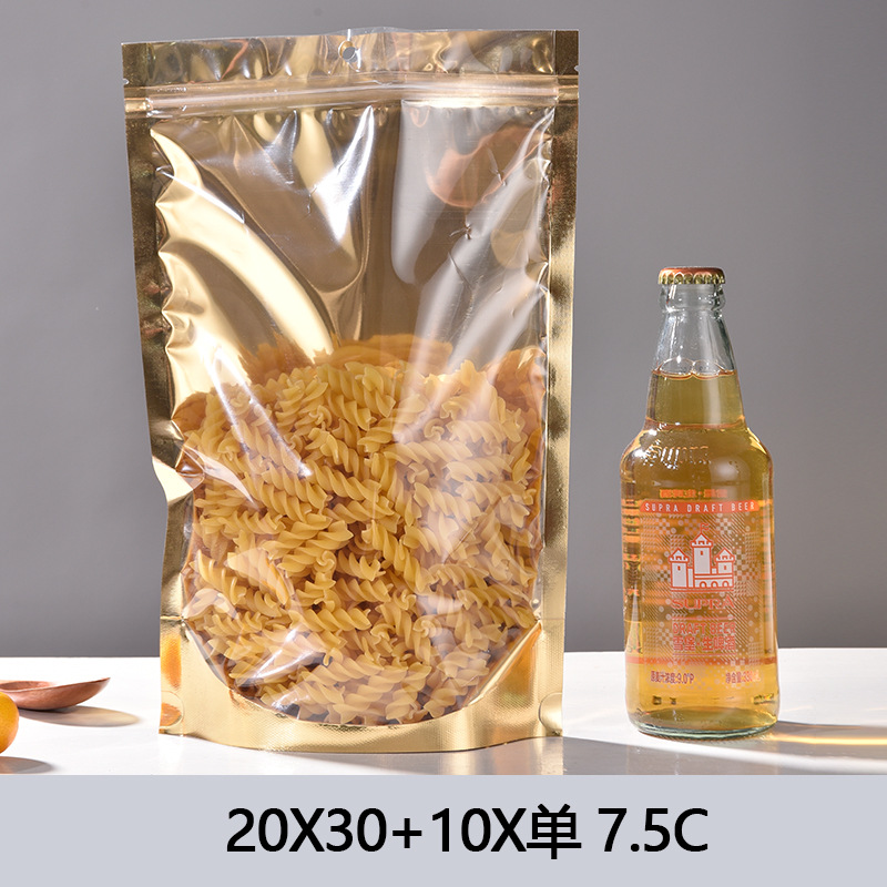 20*30+5cm*양면 16 실크; 반투명+금; BOPP+PET 알루미늄 도금, 흰색+cpp