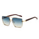 New Metal Double Beam Box Wood Grain Leg Sunglasses Cross-border European and American Trend Sunglasses Men's Driving Sunglasses