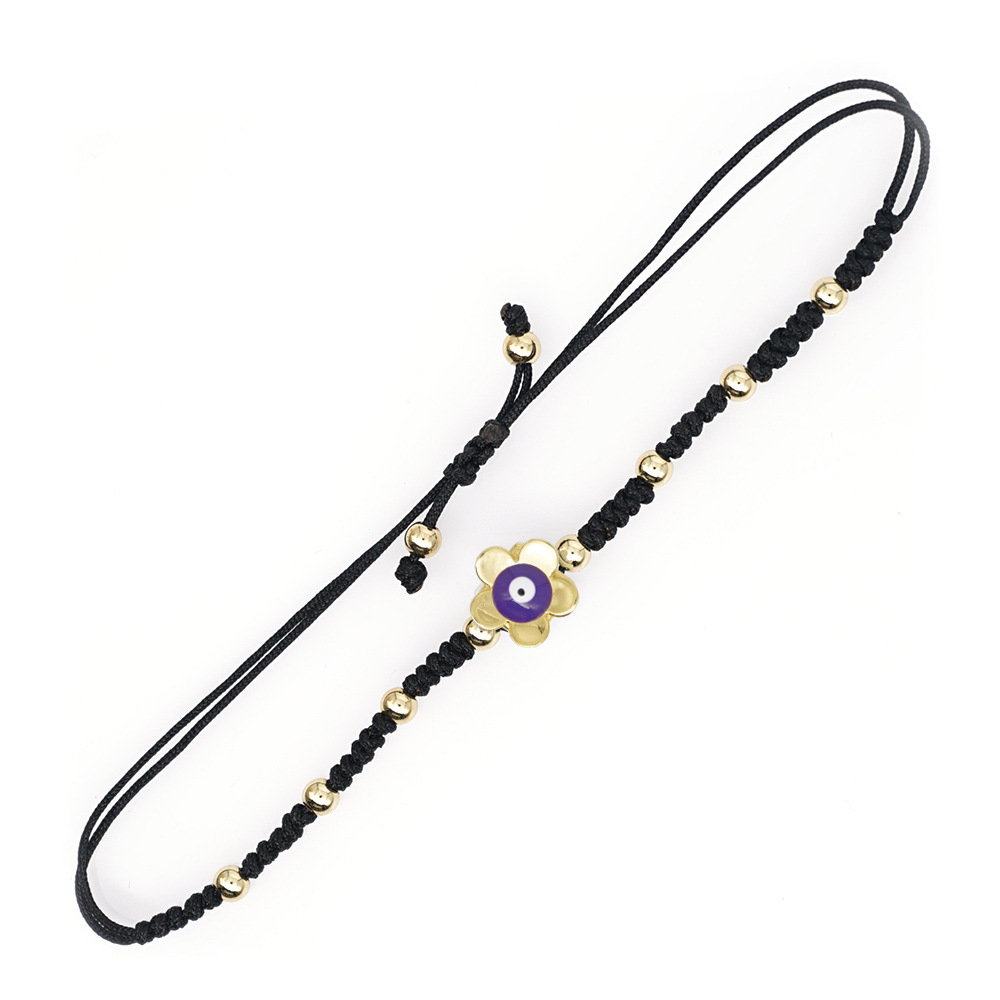 3g Weight No Inlaid Inlay Material Bracelets Classification rope Chain Material Cord In Chain Chain Type Anniversary, Business, Travel Occasion Alloy Material Geometric Pattern Women'S Gender Fashion Style Beaded, Handmade Craft Simple Fashion Zinc Alloy Enamel Daisy Flower Bracelet 9