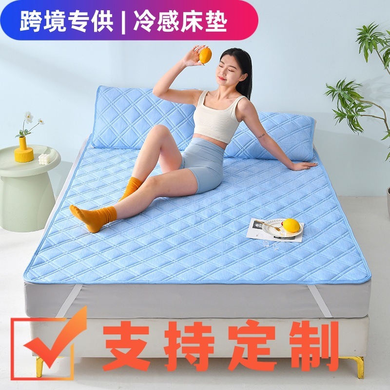 国境を越えた超冷感アイスシルクマットレスソフトクッション家庭用薄型夏マットアイスクールマットレスエアコン冷却|undefined