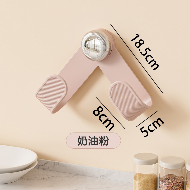 クリーム吸盤回転鍋蓋ラック家庭用穴なし棚キッチン壁掛け調整鍋蓋収納棚|undefined