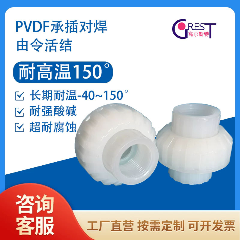 高尔斯特厂家注塑成型承插焊接的PVDF由令/二氟由令耐腐蚀耐高温