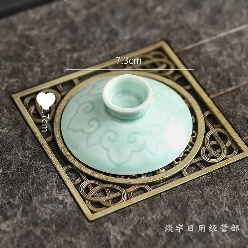 盖碗盖子大号高白陶瓷茶盖玲珑盖碗茶具单三才茶碗零配功夫茶盖|undefined