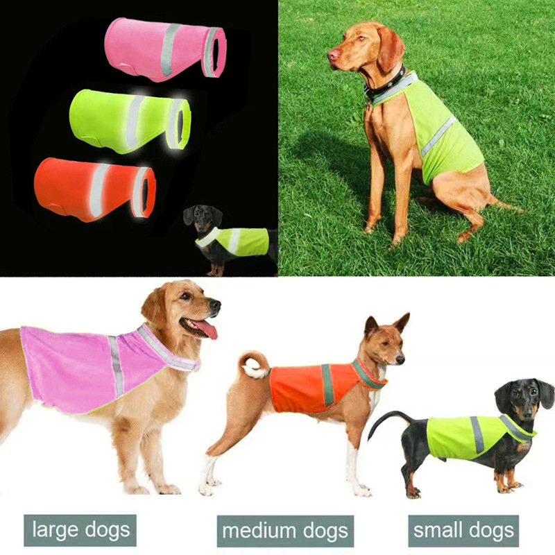 Amazon Hot Sale Fluorescent Dog Clothes Big Dog Night Reflective Safety Clothing Summer Pet Breathable Vest Amazon Hot Sale Fluorescent Dog Clothes Big Dog Night Reflective Safety Clothing Summer Pet Breathable Vest