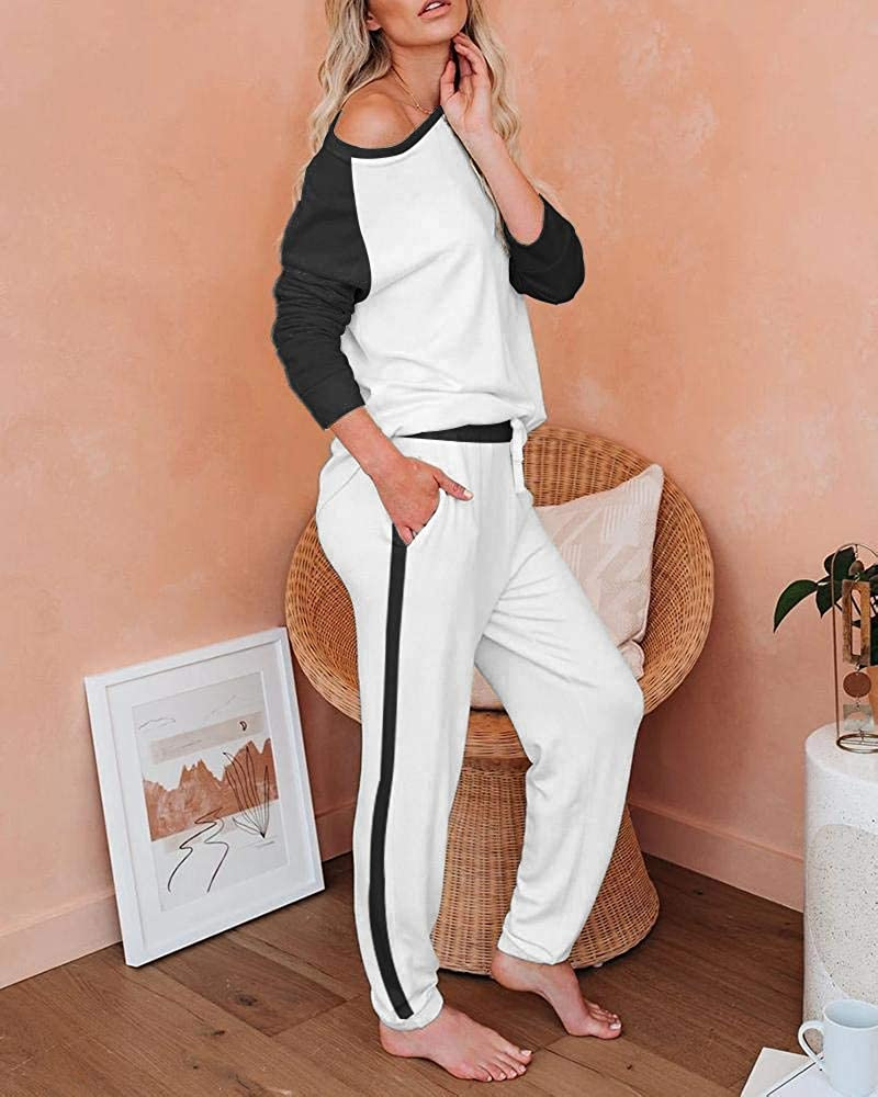 color matching casual tops & pants suit NSXZY51468