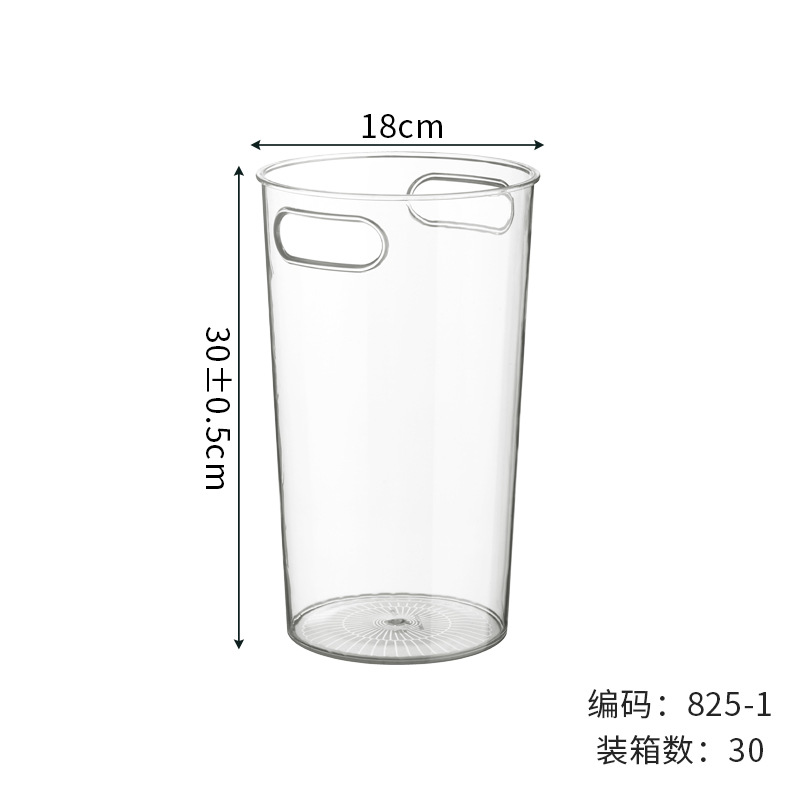 Jarrón de flores de plástico de sensación medieval de alta gama - Múltiples tamaños, alta transparencia, cubo despertador de flores, a prueba de caídas, imitación de vidrio, cubo para floristería/flores frescas