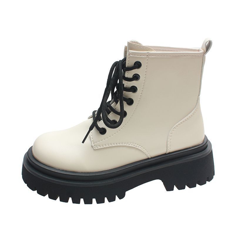 Lace-Up Thick-Soled Short British-Style Martin Boots for Women, Spring/Summer 2026 New Trendy Cool Ins Black Ankle Boots for Petite Women Lace-Up Thick-Soled Short British-Style Martin Boots for Women, Spring/Summer 2026 New Trendy Cool Ins Black Ankle Boots for Petite Women