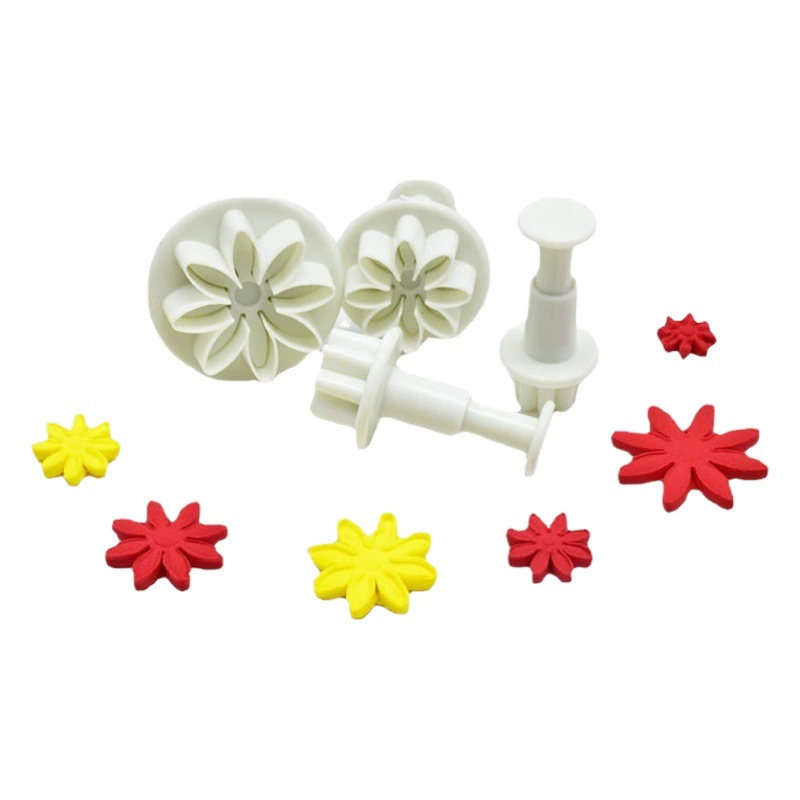 Набор для выпечки, 3 шт., набор пружинных форм, комбинированный набор форм для помадки, торта, пластиковая форма для тиснения печенья