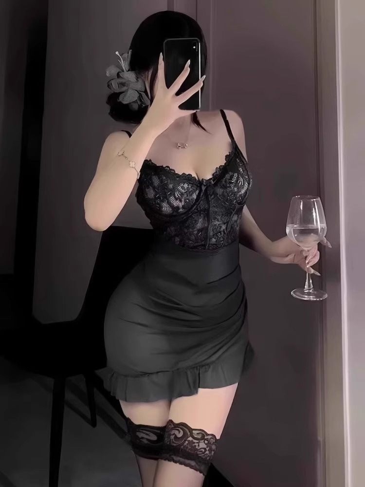 블랙(스틸링스커트+T팬츠)