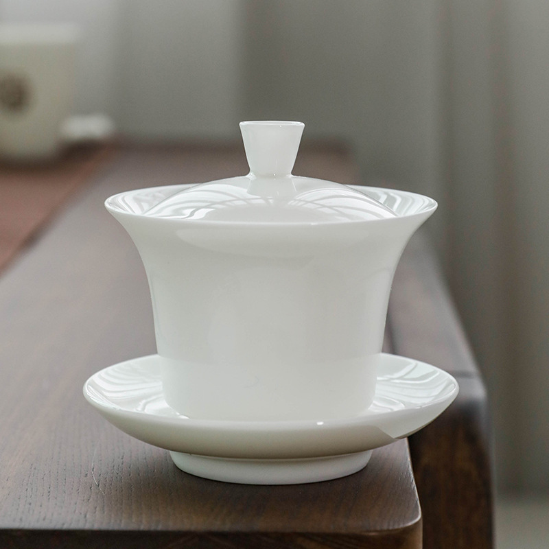 퓨어 화이트 호버링 그릇 밤나무 (뚜껑 아래 150ml)