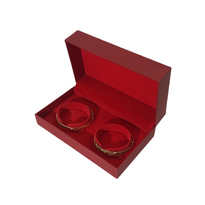 メーカー直売の赤い両手のブレスレットの箱の黄金の宝石の結婚祝いのブレスレットの箱の現物の卸売りのアクセサリーの箱のアクセサリーの収納|undefined