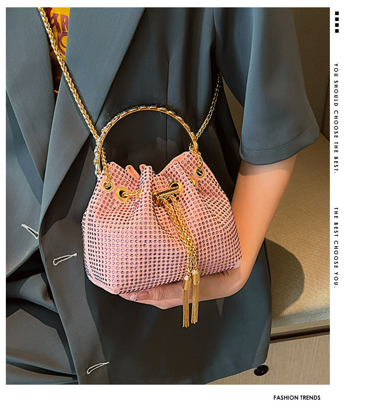 270g Weight Polyester Lining Material Sewing Thread Fashion Element String Closure Type Single Shoulder Strap Strap Type Evening Bag Bags Type Party, Shopping Occasion Pu Leather Material Solid Color Pattern All Seasons Season Women's Gender Streetwear Style Bucket Shape Medium Size Women's Medium Pu Leather Solid Color Streetwear Sewing Thread Bucket String Evening Bag 无