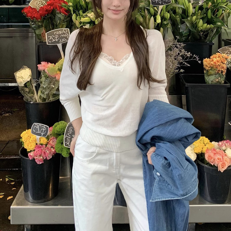 Ready in Stock [Aesthetic Preferential Love] 4-Color Practical Light and Breathable Woolen Blouse + 2-Color Breast Pad Sling