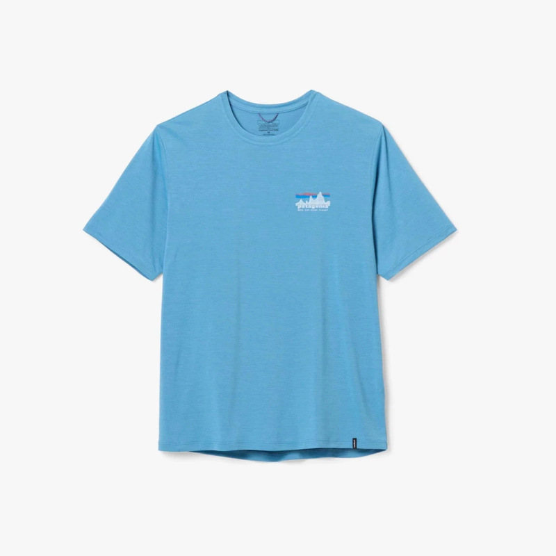 2026 Patagonia Short-Sleeved T-Shirt Outdoor Pure Cotton P-6 Printed Men's Versatile T-Shirt Outdoor Printed T-Shirt