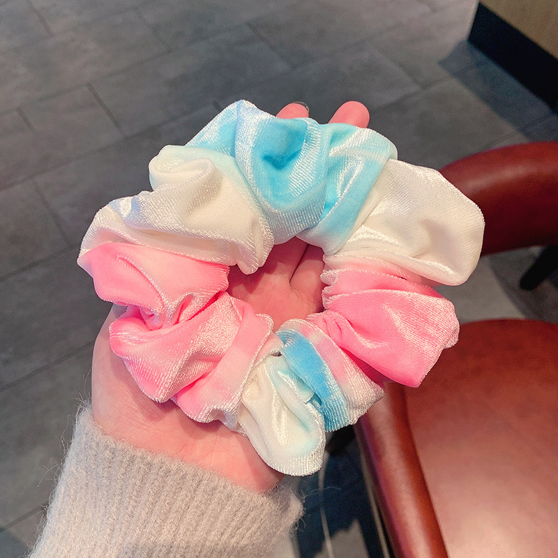 European And American Cross-border Fabric Hair Tie Hair Accessories Simple Contrast Color Hair Scrunchies display picture 8