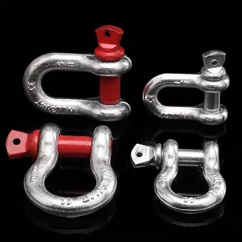 Factory wholesale American style bow type shackles U type shackles national standard D type shackles high strength marine lifting horse shoe shackles