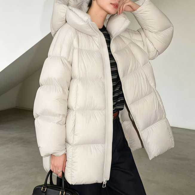 Women's New Winter Down Jacket, 90% Duck Down, Popular Hooded Thickened Warm Down Coat, Plus Size