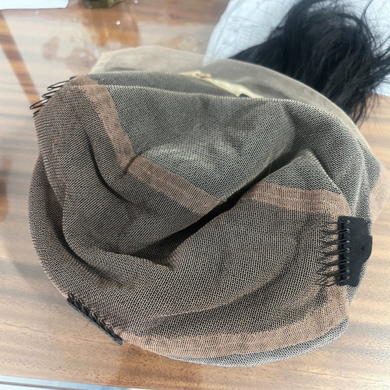 Wig Made of Real Human Hair, Fully Hand-Woven, High-Quality Lace, Real Human Hair Base Wig Made of Real Human Hair, Fully Hand-Woven, High-Quality Lace, Real Human Hair Base