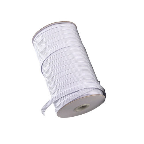 Black elastic band with fine stretch cord, wide flat rubber band for home use, soft clothing accessories cord