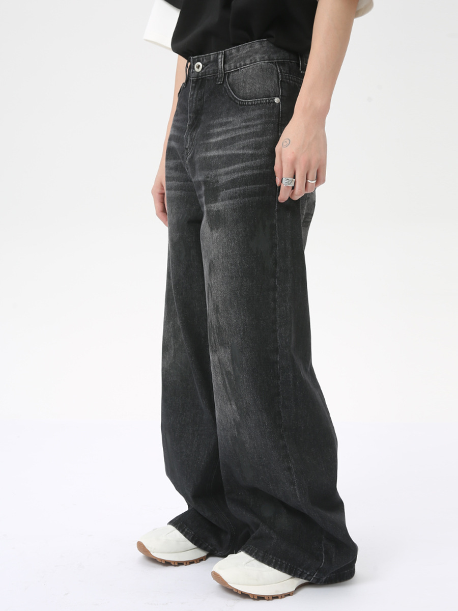 MTLCLOTHES Ropa de hombre | 2024 nuevos productos de verano Moda callejera europea y americana Diseño sucio Vaqueros rectos de moda