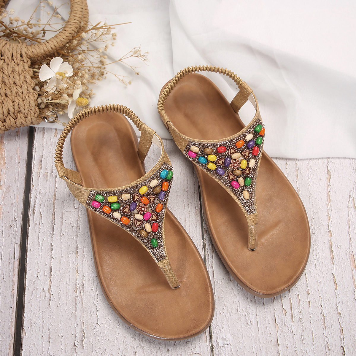 Women's Roman Style Color Block Open Toe Roman Sandals display picture 1